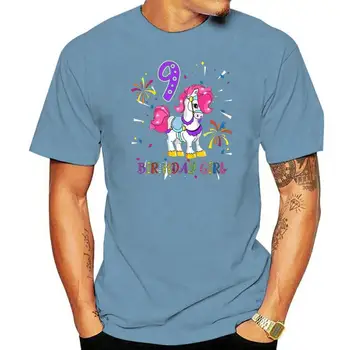 Рубашка с лошадью на 9-й день рождения, подарок для вечеринки на 9 лет, круглая футболка в стиле девочек