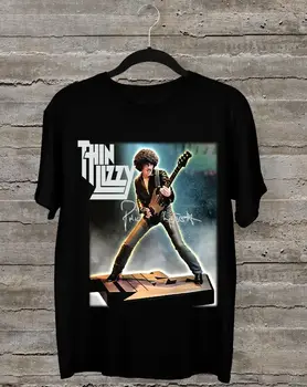 Новая популярная футболка Phil Lynott Thin Lizzy Gift For Fan черного цвета S-2345XL