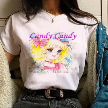 женская одежда candy candy top Y2K top female comic funny clothing