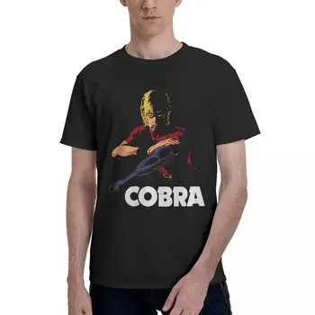 Power Space Adventure Cobra, винтажные мужские футболки, хлопковая футболка, футболки с коротким рукавом, топы, мужская одежда
