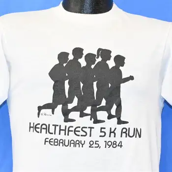 Забег 80-х Healthfest 5K Run Race 25 февраля 1984 года, Сувенирная промо-футболка Small