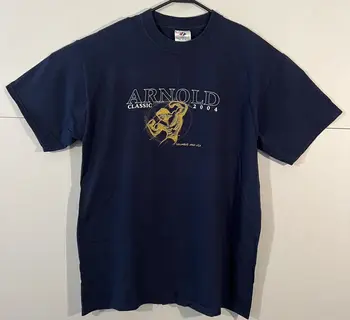 2004 Мужская футболка Arnold Classic Columbus, Огайо, США, темно-синий, с коротким рукавом, большой размер