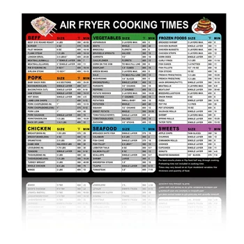 Аксессуары для фритюрницы Airfryer на магнитной основе Для приготовления пищи Краткое Справочное руководство по приготовлению вкусной еды