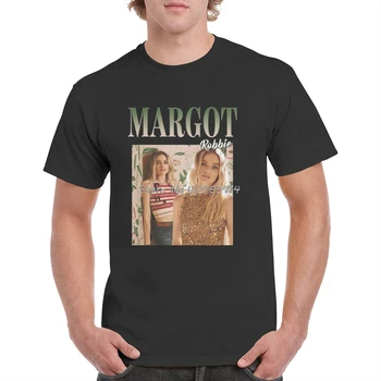 Сексуальная футболка Margot Robbie в стиле ретро, трендовые топы с классической графикой 90-х, хлопковая женская/ мужская футболка