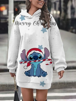 Новая осенняя тематическая вечеринка Disney Christmas Disney, универсальный пуловер с принтом, толстовка, повседневное уличное свободное женское платье-свитер