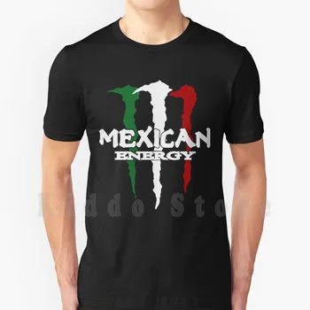 Новая Мексиканская Энергия Мексиканский Флаг Забавный Сленг Юмор Мексика Скелет Футболки Футболка Хлопок Мужчины Diy Принт Крутая Футболка Мексиканский Флаг