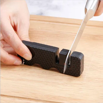 Мини-карманная точилка для заточки кухонных ножей, ручной многофункциональный камень для быстрой заточки, простой в использовании кухонный гаджет