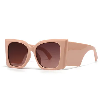 Солнцезащитные очки большого размера с бабочкой в винтажной оправе, Женские Для мужчин, модные Солнцезащитные очки в стиле панк от роскошного бренда, Трендовые Очки