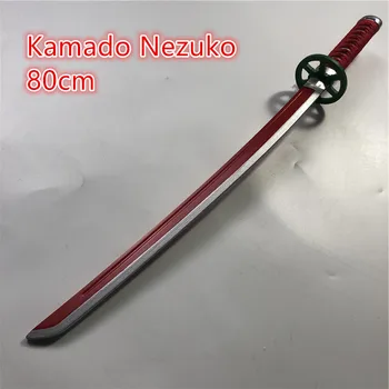 1:1 Kimetsu no Yaiba Меч Оружие Камадо Незуко Косплей Меч аниме Ниндзя Нож деревянная игрушка 80 см