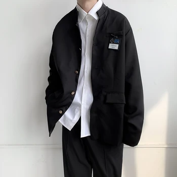 2023 Осенняя мужская повседневная куртка в китайском стиле, маленький костюм, Корейская версия униформы, студенческая куртка, маленький костюм, молодежное модное пальто