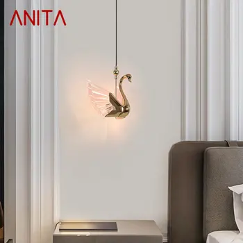 Подвесные светильники TEMAR Nordic Swan, современная креативная светодиодная люстра для домашнего декора гостиной и столовой
