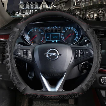 Кожаный Чехол На Руль Автомобиля D-Образной Формы Для Opel Astra 2015-2021 Corsa Combo Mokka 2018-2021 Grandland X Insignia CT 2017-2021