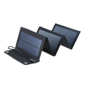 Солнечное зарядное устройство мощностью 20 Вт, складная солнечная панель с USB-портами, водонепроницаемая, для кемпинга и путешествий, совместимая со смартфонами iPhone и Android