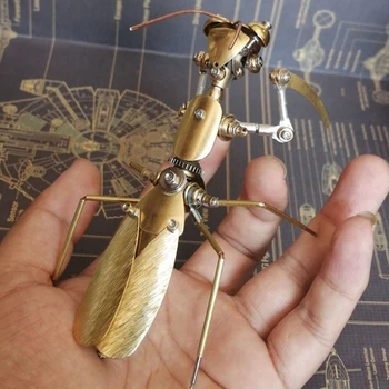 металлическое механическое насекомое в стиле стимпанк, китайский большой нож, модель mantis, украшения из коллекции ручной работы - готовый продукт