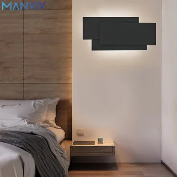 Светодиодное настенное бра MANVIV Черный Белый Современный минималистичный декор для гостиной Светодиодный светильник для прохода в коридор спальня