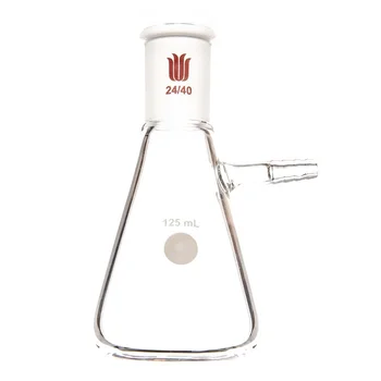 Всасывающий фильтр SYNTHWARE erlenmeyer bottle с измельчающим горлышком, Треугольная колба с трубочками, Боросиликатное стекло, F72