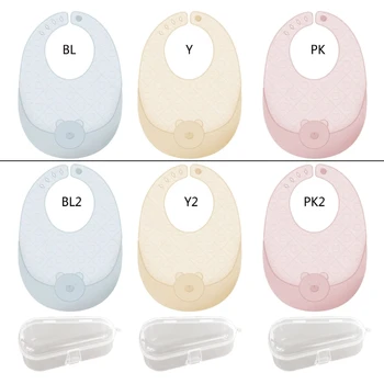 Детские ультратонкие силиконовые нагрудники для малышей, легкий Регулируемый водонепроницаемый нагрудник, складывающийся для хранения обеденных принадлежностей для кормления