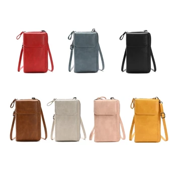 2023 Модная сумка-слинг через плечо, сумка для мобильного телефона, женская сумка на ремне, кожаный держатель для карт, противоугонная сумка-кошелек