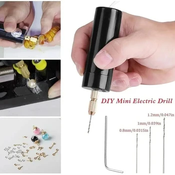 Ручная мини-электрическая дрель DIY Электрическая USB Электрическая дрель Инструменты для изготовления ювелирных изделий из эпоксидной смолы Инструмент для гравировки по дереву