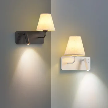 Настенный светильник для чтения с выключателем USB Гостиная Фойе Прикроватное бра для спальни Настенный светильник для домашнего декора в проходе Освещение в помещении Прожектор