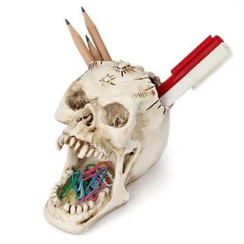 Острые зубы ужас лицевой череп для хранения ручек держатель креативного офисного рабочего стола для хранения подарков на Хэллоуин