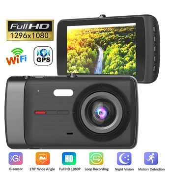 Видеорегистратор WiFi Full HD 1080P Автомобильный Видеорегистратор Камера Автомобиля Привод Видеорегистратор Ночного Видения Dashcam Auto Black Box GPS Track Регистратор