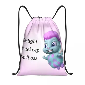 Изготовленная на заказ сумка Happy Bibble на шнурке для покупок Рюкзаки для йоги Женские мужские Gaslight Gatekeep Girlboss Sports Gym Sackpack