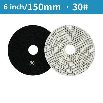 6-Дюймовые алмазные полировальные диски для гранита - Влажные или сухие полировальные диски, обеспечивающие высокий блеск и длительный срок службы