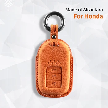 Защитный Чехол Для Ключей Автомобиля из Алькантары Honda Accord 9 Crider 2015-2016 HRV CRV Vezel Odyssey Civic Fit Jade