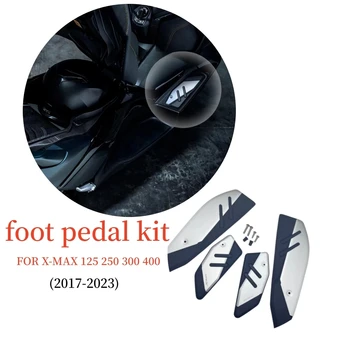 Подножки XMAX300 2023 для Yamaha X-MAX 125 250 300 400 2017 - 2023 Мотоциклетная накладка Противоскользящая Педальная накладка Подставка для ног Подножки