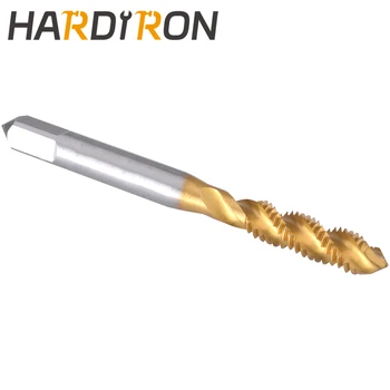Метчик для спиральной канавки Hardiron M4, титановое покрытие HSS M4x0.7 Метчик для нарезания спиральной канавки