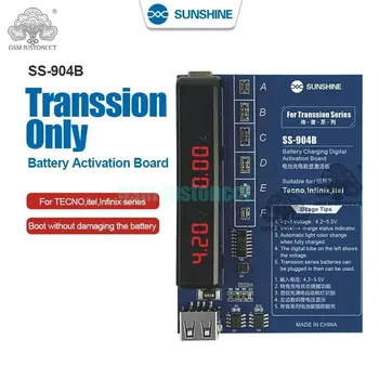 Плата Активации Цифрового Дисплея Зарядки Аккумулятора SUNSHINE SS-904B для Тестовых Инструментов Быстрой Зарядки Аккумуляторов Серии Transsion