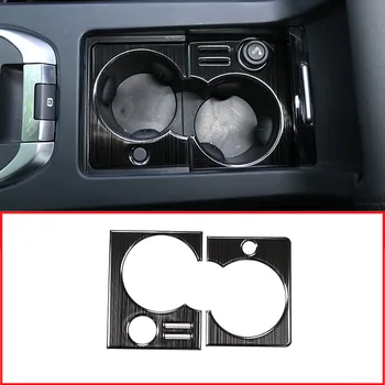 ABS Черный матовый Держатель стакана для воды в салоне автомобиля, Наклейка с отделкой рамки для Land Rover Discovery Sport 2015-2017 Для стайлинга автомобилей