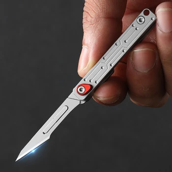 Карманный универсальный нож EDC с 10 шт. сменных лезвий, брелок для ключей, Бритвенный нож Exacto, мини-нож для разрезания коробок, Открывалка для конвертов, разрезатель
