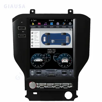Для Ford Mustang 2015-2019 Tesla Автомобильный Радиоприемник с большим экраном Стерео Мультимедийный плеер GPS Навигация DSP Carplay 8G 128GB