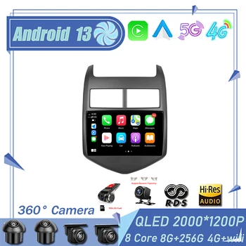 Автомобильный Мультимедийный плеер Android 13 для Chevrolet Aveo 2 Sonic T300 Навигация GPS Carplay WIFI 4G QLED DSP 2Din