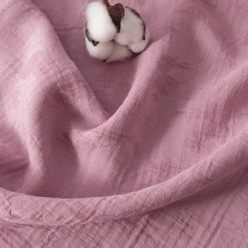 Высокое качество искусственный шелк хлопок и конопляная ткань розовый и фиолетовый жаккард шить дизайнерские индивидуальные халат рубашка брюки юбка пэчворк