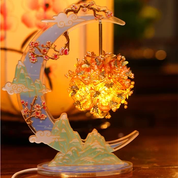 НОВЫЙ DIY 3D Металлический Пазл Лунный Цветок Ночник С USB Подсветкой Модельные Строительные Наборы для Сборки Пазлов для Друзей Подарки