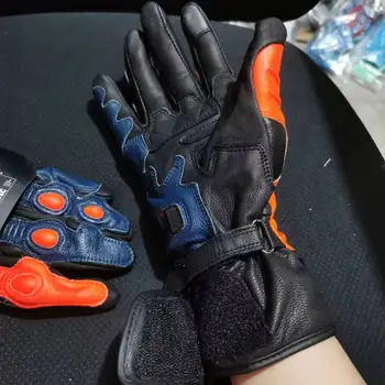 Кожаные мотоциклетные перчатки для мотокросса Мужские ветрозащитные перчатки для верховой езды на открытом воздухе Guantes Moto Luvas Motociclismo Защитное снаряжение