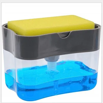 Коробка для автоматической доливки жидкости Пресс-губка Инжектор Мыло Щелочь Коробка Щетка для мытья посуды Кастрюля Бытовые инструменты для чистки кухни