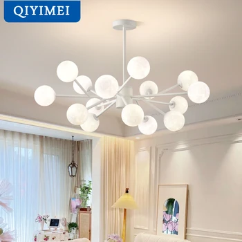 QIYIMEI 12/15 Lights Современная светодиодная люстра для столовой, кухни, подвесной светильник, Белое внутреннее освещение, лампы для домашнего декора, люстры