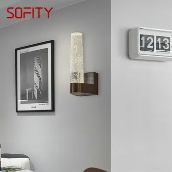Современные настенные светильники SOFITY Crystal Sconce LED 220V 110V Внутренний Алюминиевый светильник Bubble Для дома, спальни, гостиной, Офиса