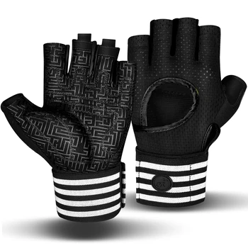 Перчатки для Тренажерного Зала MOREOK Дышащие Противоскользящие Силовые Тренировки, Фитнес-Перчатки для Поднятия Тяжестей, Подтягивания, Пауэрлифтинга
