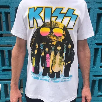 Винтажная футболка Kiss 1990 Hot In The Shade Tour Размер большой