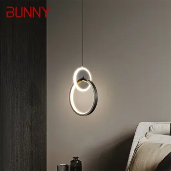 Современная Черная медная люстра BUNNY LED 3 цвета, Креативный Декоративный Подвесной светильник для дома, спальни