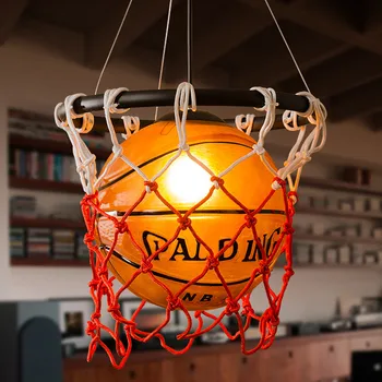 Ретро баскетбольная люстра домашняя детская комната декоративная лампа бар кафе в индустриальном стиле декоративный потолочный светильник E27 подвесной