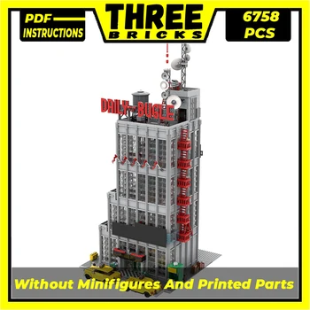 Техническая модель Moc Bricks Double Daily Bugle Офисная башня Модульные строительные блоки Подарки Игрушки для детей Сборка наборов DIY