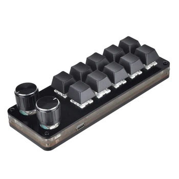 Механическая клавиатура с 10 клавишами и 2 ручками, мини-кнопочная панель для игр с горячей заменой, клавиатура 