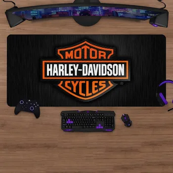 Автомобильный HD-коврик для мыши с логотипом Harley Davidson, коврик для мыши с HD-печатью, удобный компьютерный коврик для мыши, Офисный резиновый коврик для клавиатуры.