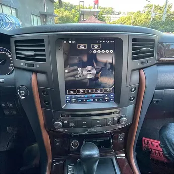 Автомобильный Радиоприемник Tesla Screen Android 13 Мультимедийный плеер Для Lexus LX570 LX 570 2007-2015 GPS Навигация Стерео Видео Carplay Auto